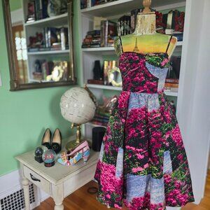 NWT Tracy Reese Anthropologie Rhododendron Exclusive Print Dress, Strapless -- 0